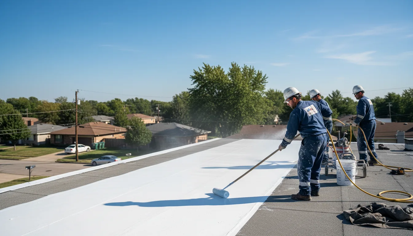 Commercial roof coating in Tampa, KS near me